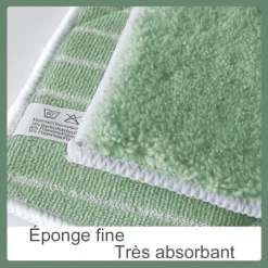 New Set med 6 bambu-mikrofiberdukar, rengör och polera alla släta och ömtåliga ytor, 2 tvättdukar, 2 polerdukar, 2 svampar