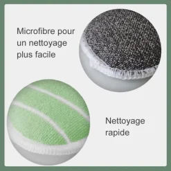 New Set med 6 bambu-mikrofiberdukar, rengör och polera alla släta och ömtåliga ytor, 2 tvättdukar, 2 polerdukar, 2 svampar