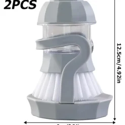 Clearance Set med 2 diskborstar med diskmedelsbehållare: Köksaccessoarer Rengöringsborste Integrerad hållare Rengöringsborste med tryckfunktion Cl