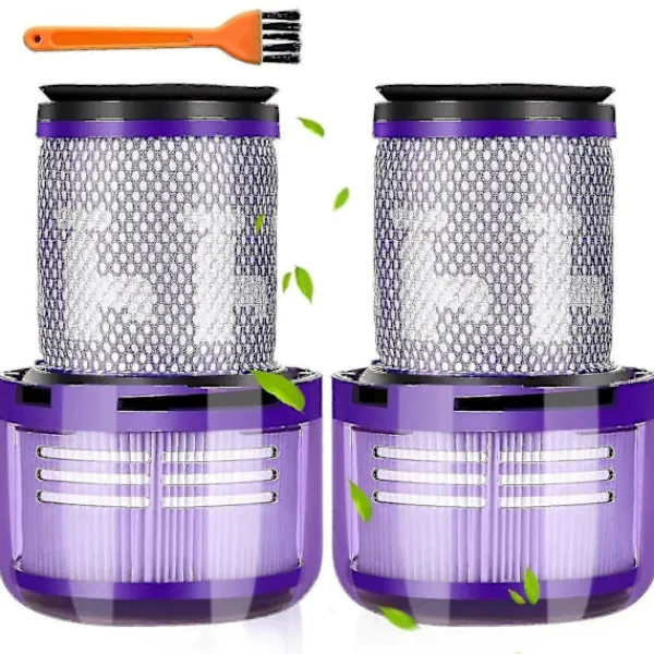 New Set med 2 Dyson V12-filter, för Dyson V12 Slim Absolute filterdammsugare, för Dyson V12 filter tvättbara HEPA-tillbehör, Dyson V12 Sl bakre filter
