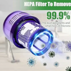 New Set med 2 Dyson V12-filter, för Dyson V12 Slim Absolute filterdammsugare, för Dyson V12 filter tvättbara HEPA-tillbehör, Dyson V12 Sl bakre filter