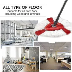 Discount DMstore Set med 4 Ersättningshuvuden för Vileda 2-i-1-Mopp, O-Cedar, Easywring och Clean Turbo Zhexin