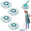 New DAO Set med 4 Ersättningshuvuden för Leifheit Clean Twist Disc Mop Micro Set, 2-Fiber System för Rund Golvmopp, Kompatibel med Leifheit Clean T [db]