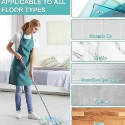 New DAO Set med 4 Ersättningshuvuden för Leifheit Clean Twist Disc Mop Micro Set, 2-Fiber System för Rund Golvmopp, Kompatibel med Leifheit Clean T [db]