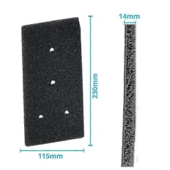 New Set med 6 filter för Bauknecht Privileg Whirlpool HX 481010716911 Torktumlare Värmepumpstumlare Fin Grov 230 x 115 x 14 mm Svampfiltermatta Kondensor Torr | Fyndiq