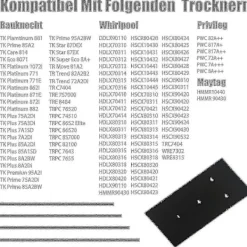 Online FMYSJ Set med 4 filter för Bauknecht, Privileg, Whirlpool torktumlare med värmepump - Svampfiltermattor g2024174332 (FMY)