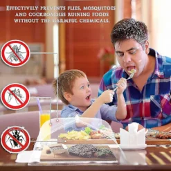 Discount Set med 5 flugskydd & kakskydd hopfällbara - Kakskydd, kakskydd & matskydd med fruktflugnät - Perfekt flugavvisare, fruktflugavvisare &