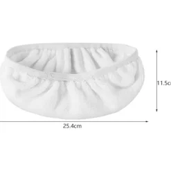 Outlet Set med 10 golvmoppar, golvdukar, återanvändbara och tvättbara, moppöverdrag för optimal glidning, våt eller torr användning (vit fiber, 25,4 x 11,5 cm) | Fyndiq