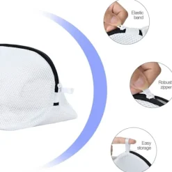 Outlet Set med 2 högkvalitativa nätpåsar för tvätt av skor/sneakers, ZQKLA