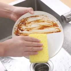 Clearance Set med 2 köksrengöringssvampar av bomullsträmassa med hög prestanda