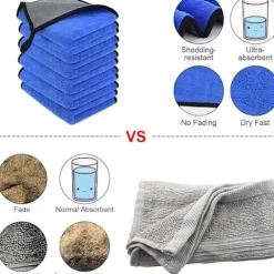 New Set med 6 Mikrofiber Rengöringsdukar för Bil tvätt, Hem