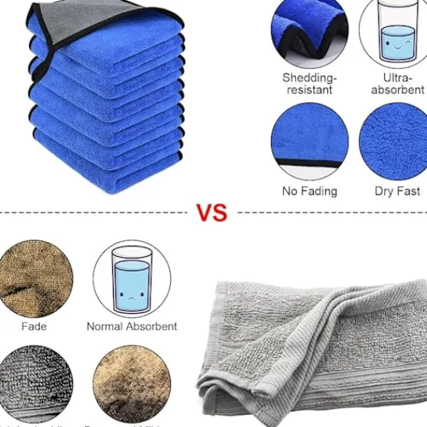 New Set med 6 Mikrofiber Rengöringsdukar för Bil tvätt, Hem