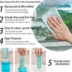 Online OCEAN Set med 10 mikrofiberdukar för fiskfjäll, 30 x 40 cm, för rengöring