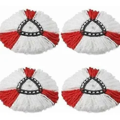 Sale TrueNorth Set med 4 mopphuvuden, 2-i-1 mikrofibermopphuvuden för Vileda Turbo Easy to Wring and Clean