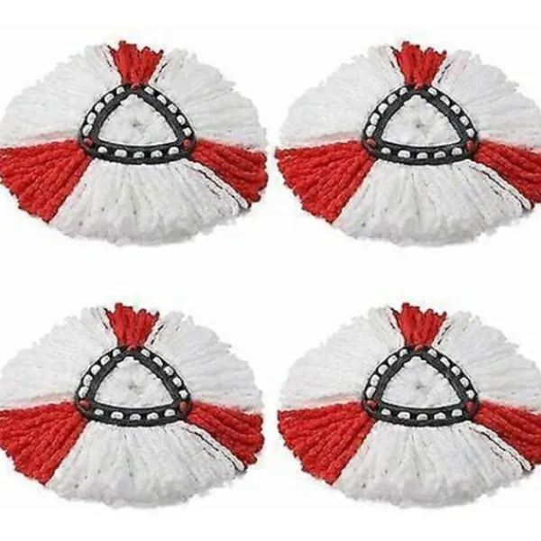 Sale TrueNorth Set med 4 mopphuvuden, 2-i-1 mikrofibermopphuvuden för Vileda Turbo Easy to Wring and Clean