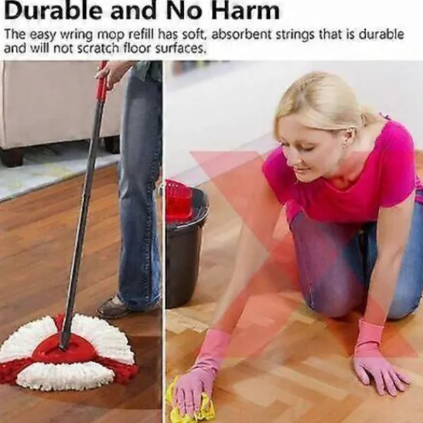 Sale TrueNorth Set med 4 mopphuvuden, 2-i-1 mikrofibermopphuvuden för Vileda Turbo Easy to Wring and Clean