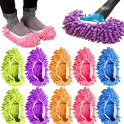 Clearance Galaxy Set med 10 mopptofflor - Återanvändbara mikrofiberdammmoppstrumpor för golvrengöring (kvinnor, män, barn)