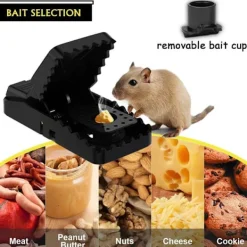 Hot J-star Set med 6 professionella musfällor med snap-on musfällor, återanvändbara, inomhus och trädgårdsmusfällor
