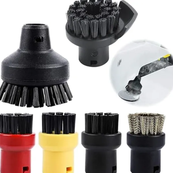 Outlet Set med 6 runda borstar för Kärcher ångtvätt SC1 SC2 SC3 SC4