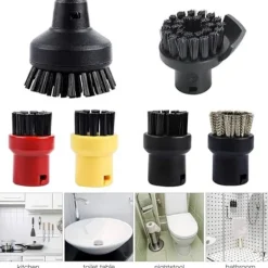 Outlet Set med 6 runda borstar för Kärcher ångtvätt SC1 SC2 SC3 SC4