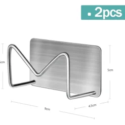 Sale Set med 2 Självhäftande Svamphållare, 304 Rostfritt Stål Ki,ZQKLA