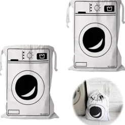 Outlet Set med 2 stora rese-tvättväskor, 50 x 60 cm Reseväskor för smutstvätt Förvaringspåse, Tygväskor med dragsko, Återanvändbara, för kläder, leksaker, resor, hem | Fyndiq