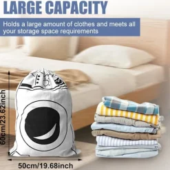 Outlet Set med 2 stora rese-tvättväskor, 50 x 60 cm Reseväskor för smutstvätt Förvaringspåse, Tygväskor med dragsko, Återanvändbara, för kläder, leksaker, resor, hem | Fyndiq