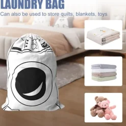 Outlet Set med 2 stora rese-tvättväskor, 50 x 60 cm Reseväskor för smutstvätt Förvaringspåse, Tygväskor med dragsko, Återanvändbara, för kläder, leksaker, resor, hem | Fyndiq