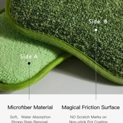 OCEAN Set med 10 Återanvändbara Dubbelsidiga Rengöringssvampar Tvätta Dishwas