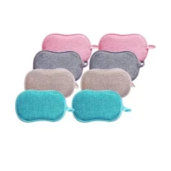 Discount Set med 8 tvättbara disktrasor i mikrofiber, perfekta för non-stick-pannor