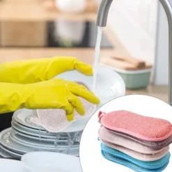 Discount Set med 8 tvättbara disktrasor i mikrofiber, perfekta för non-stick pannor