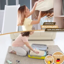 Discount Set med 2 tvättpåsar 48*60 cm i 100% bomull - extra stor tung