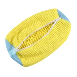 Discount Set med 2 tvättpåsar för skotvätt med dragkedja och återanvändbara nätpåsar för rengöring (gul)