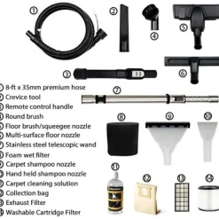 Clearance VACMASTER Shampouinering - - VK1330PWR 03 - 1300W - 30L - Fuktig och Torr