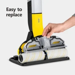 Hot SHINING HOUSE Lämplig för KARCHER/Karcher FC3D FC5 FC7, handhållen skrubbmaskin torkvalsborste, multi-ytborste, gul valsborste, ett par