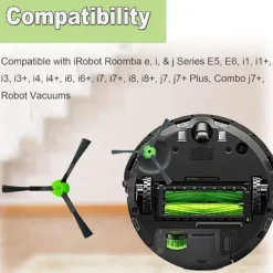 Outlet Sidoborstar för IRobot Roomba E, I, & J Serien E5, E6, I1, I1+, I3, I3+, I4, I4+, I6, I6+, I7, I7+, I8, I8+, J7, J7+