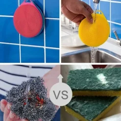 Best SiliCone-svamp - 5-pack flerfärgade antibakteriella kökssvampar för rengöring av köksredskap för grönsaker, frukt, livsmedelskvalitet SiliC