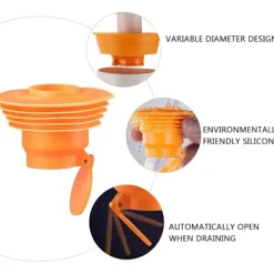 Clearance Silikon Anti-lukt Återflödesskydd Avloppsrör Tätningsmedel för Hem Tvättmaskin