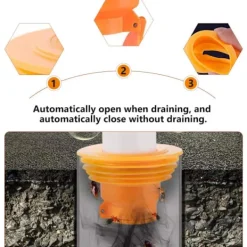 Clearance Silikon Anti-lukt Återflödesskydd Avloppsrör Tätningsmedel för Hem Tvättmaskin