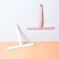 Discount Silikon duschskrapa, Duschskrapa för rengöring av glas, spegel, fönster, bilrutor, kök, kontor, kakel, 25 cm rosa