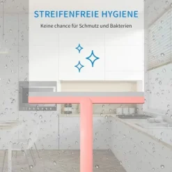 Discount Silikon duschskrapa, Duschskrapa för rengöring av glas, spegel, fönster, bilrutor, kök, kontor, kakel, 25 cm rosa