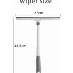 Best Silikon Duschskrapa, Vit Duschfönsterskrapa, Multifunktionell Silikonskrapa för Fönster, Speglar, Glas, Duschdörrar, Bilvindrutor