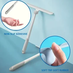 Sale Silikon Duschskrapa, Vit Duschfönsterskrapa, Multifunktionell Silikonskrapa för Fönster, Speglar, Glas, Duschdörrar, Bilvindrutor