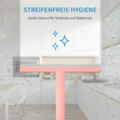 New Silikonduschskrapa, Duschskrapa för rengöring av glas, spegel, fönster, bilrutor, kök, kontor, kakel, 25 cm rosa