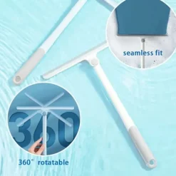 Hot Silikonduschskrapa, Vit Duschfönsterskrapa, Multifunktionell Silikonskrapa för Fönster, Speglar, Glas, Duschdörrar, Bilvindrutor