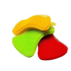 New J-star Silikonschwamm Küchenschwamm Reinigungsschwamm multifunktionell (Einzelpack, Rosa)