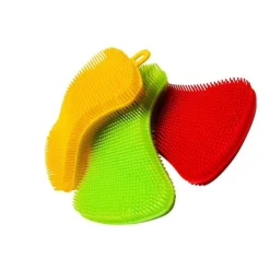 New J-star Silikonschwamm Küchenschwamm Reinigungsschwamm multifunktionell (Einzelpack, Rosa)