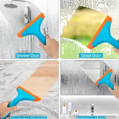 Online Silikonskrapa Duschskrapa Bilskrapa Silikon Fönsterskrapor Liten Storlek för Bilfönster Glasrengöring 3 Stycken