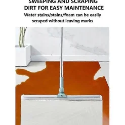 Best Silikonskrapa för badrumsgolv, blå, 52 cm