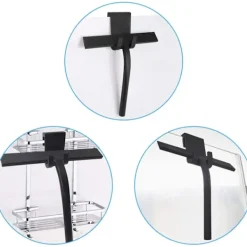 Best Silikonskrapa för dusch med kärna av rostfritt stål (svart)